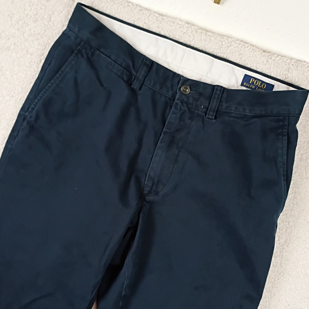 Polo Ralph Lauren Classic Fit Chino Pants Men 31X33 Navy Blue Casual Preppy